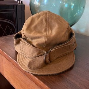 Filson waxed canvas winter cap
